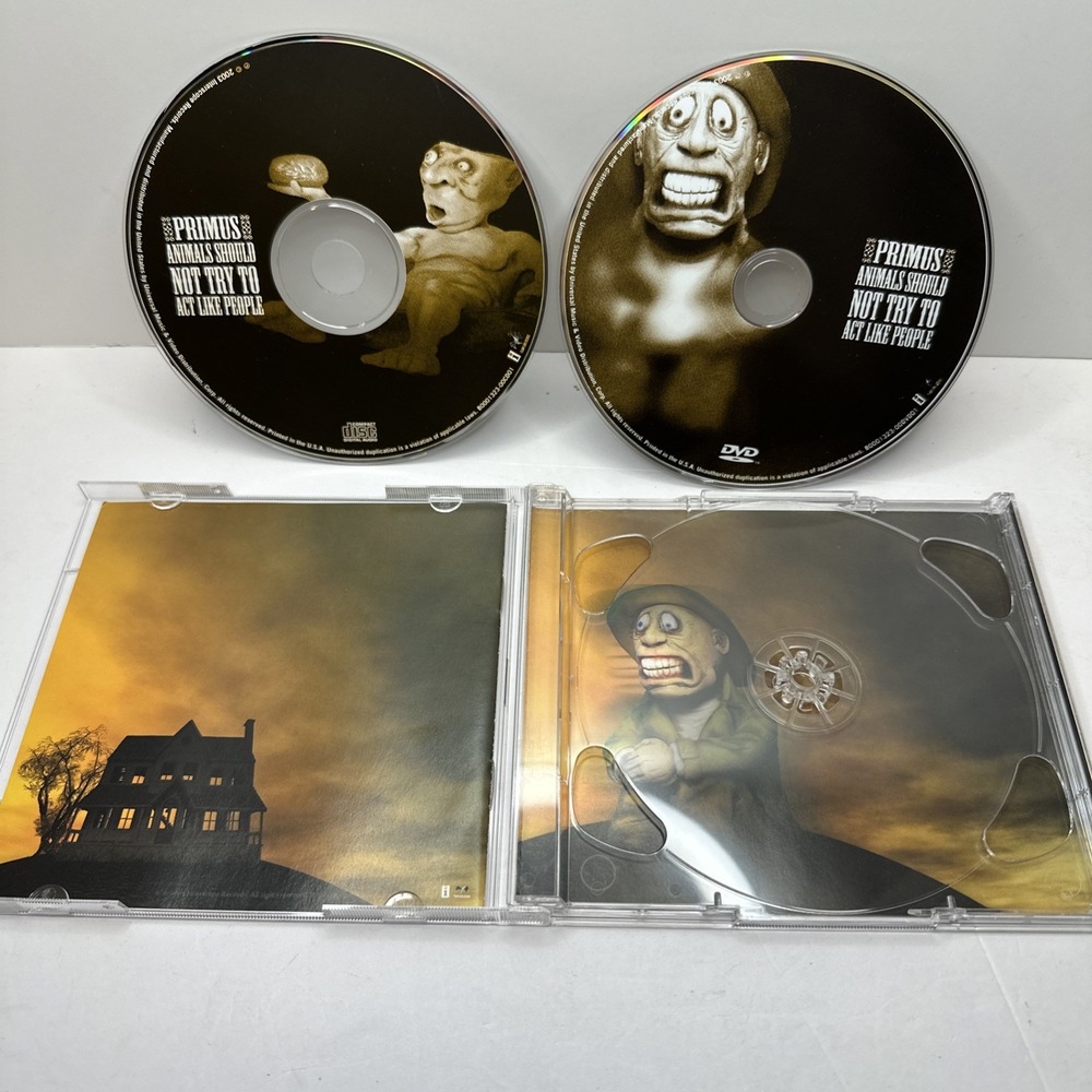 Primus Animals Should Not Try To Act Like People DVD/EP CD Combo 2003 Good Cond